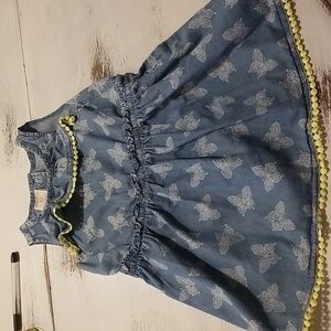 Wonderkids Summer Blue  Dress with Butterflies Size 2T